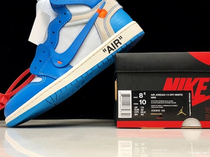Jordan UNC Air Off-White Blue 1 AQ0818-148 Powder 0520